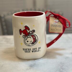 Rae Dunn Snoopy Peanuts Valentine’s Coffee Mug - “You’re out of this world”